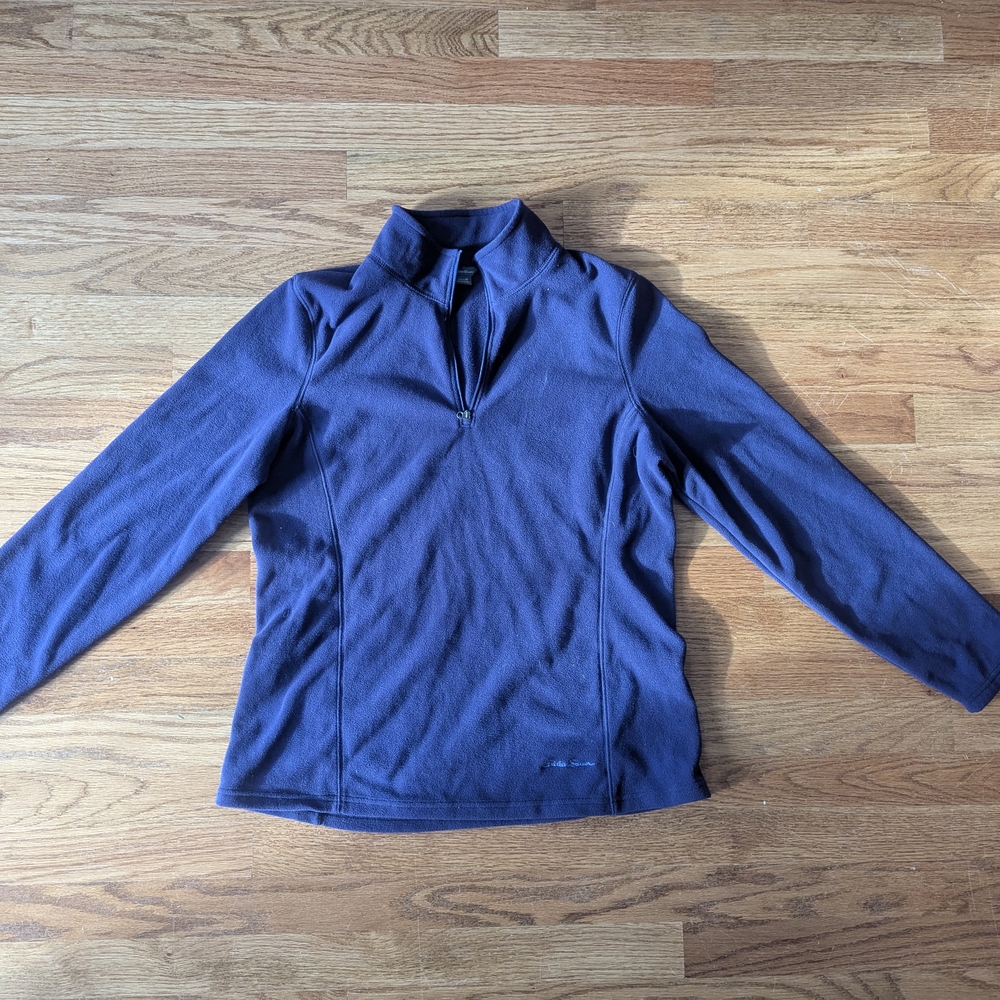 Eddie Bauer Purple Quarter-Zip Pullover